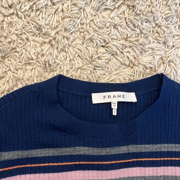 Frame Stripe Sweater in Lilac Multi - Picture 4 of 5